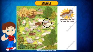 Find the hidden wolf Answer- Hindi paheli for kids with answer